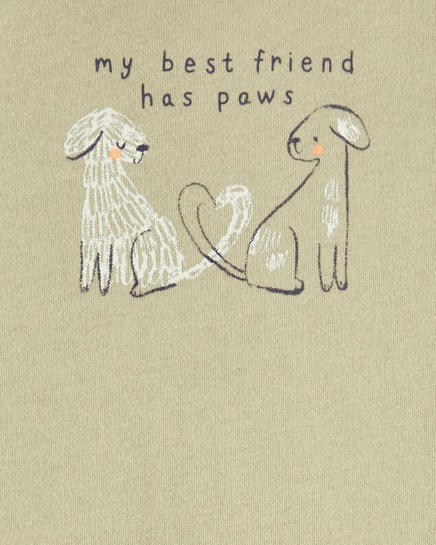 Product image 2 of Baby Dog Best Friend Short-Sleeve Bodysuit - Olive