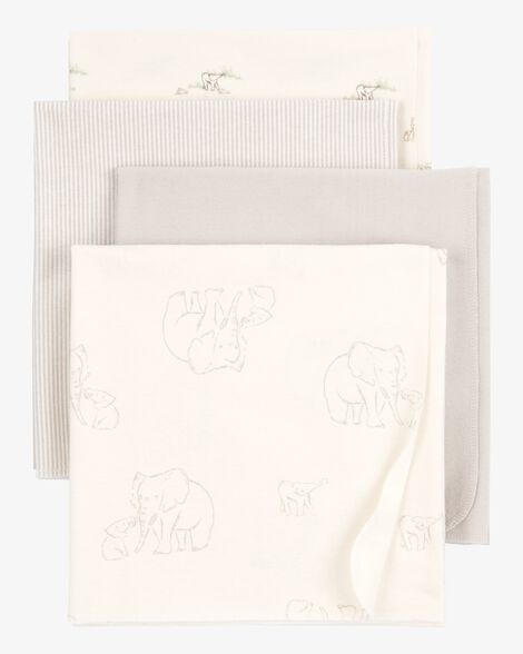  Product image 1 of Baby 4-Pack Elephant Receiving Blankets