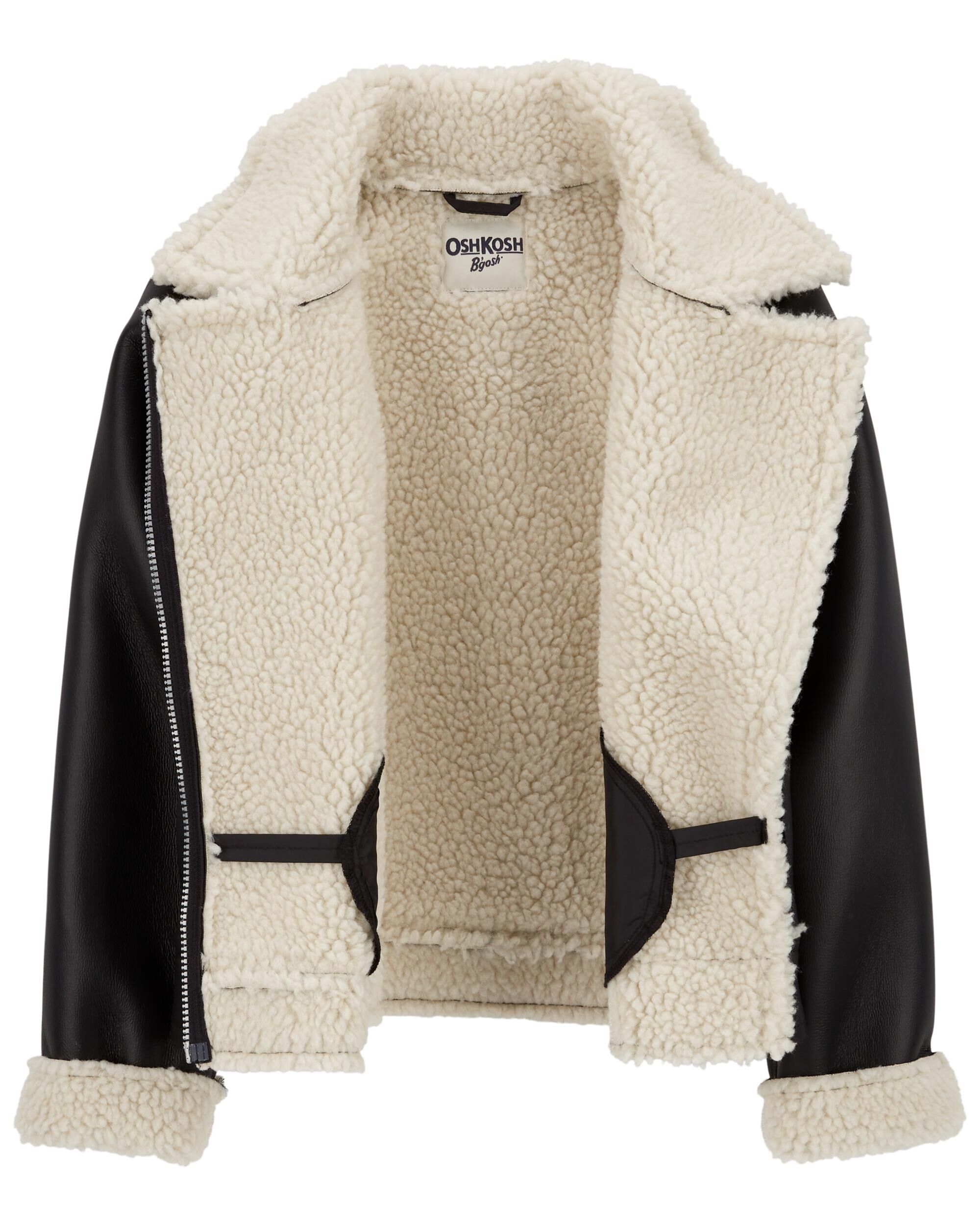 特別オファー Kid Faux Leather and Sherpa Jacket - OshKosh | Carter's ジャケット・アウター