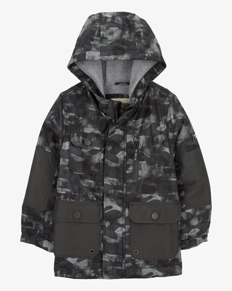  Product image 1 of Toddler Camo Print Fleece-Lined Midweight Utility Jacket
