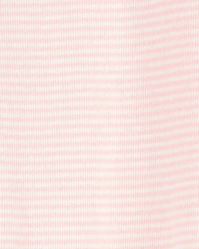 Product image 2 of Baby Girl 2-Pack 2-Way Zip Cotton Sleep & Play Pajamas - White/Pink
