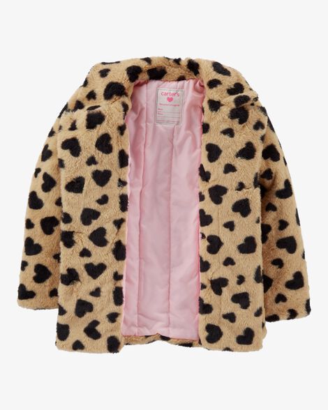  Product image 2 of Kid Heart Faux Fur Peacoat