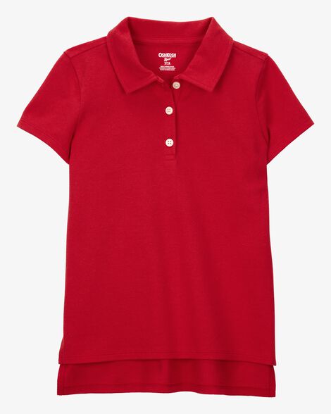 Product image 2 of Kid 3-Pack Pique Uniform Polo Shirts - Red