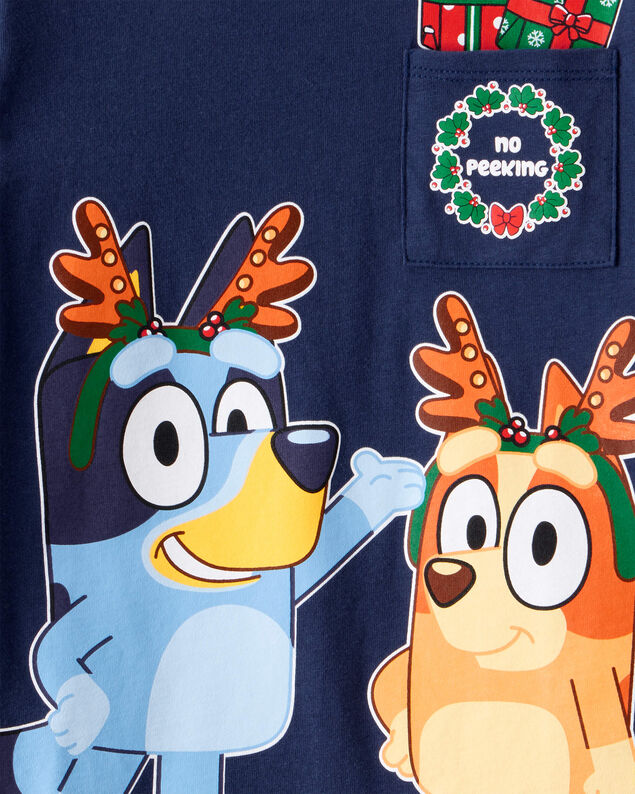 Product image 2 of Toddler Boy Christmas Bluey™ Long-Sleeve Graphic Tee - Navy