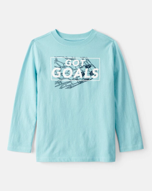 Product image 1 of Boys Got Goals Long-Sleeve Graphic Tee - Blue