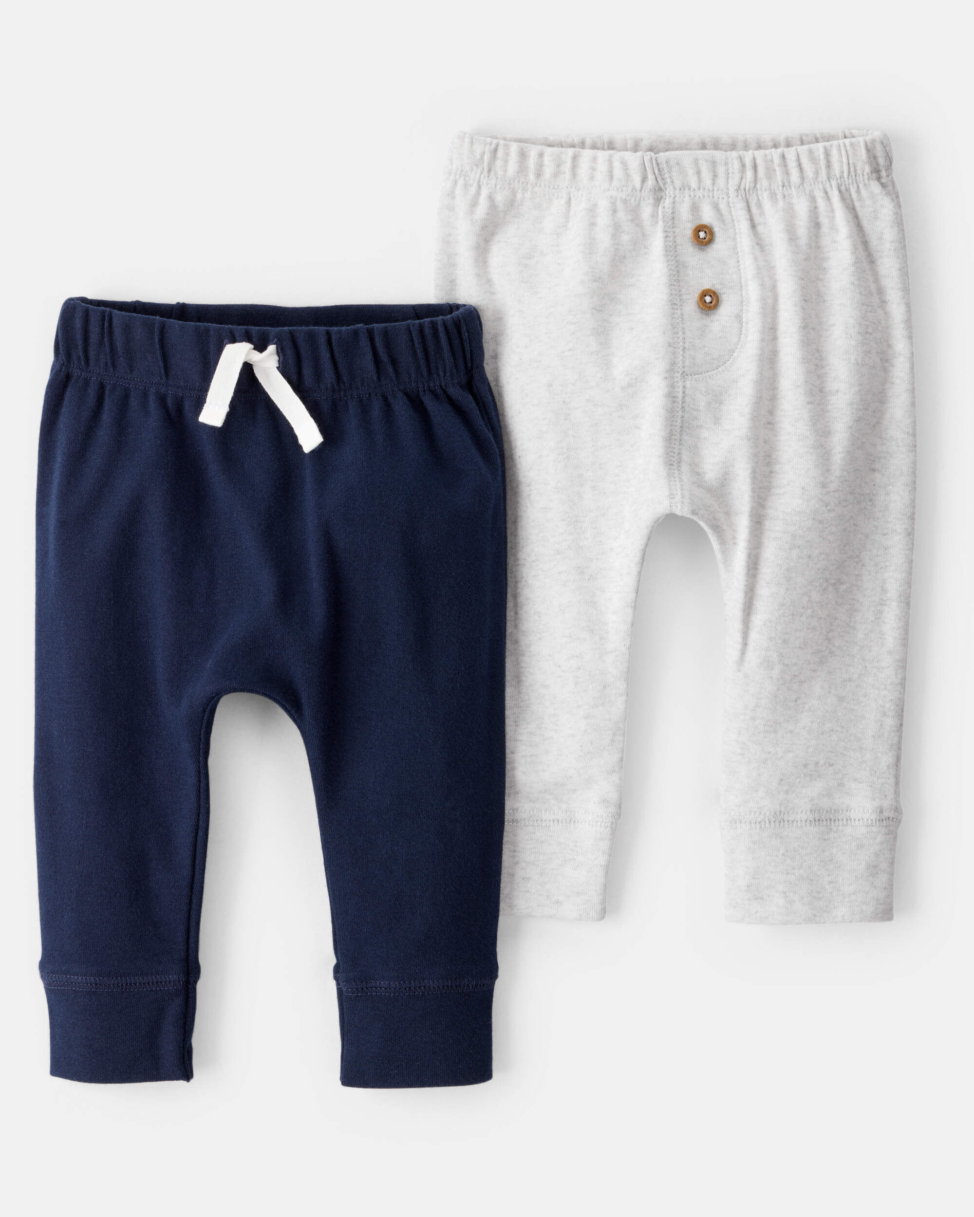 Grey/Navy 2-Pack Cotton Pants | carters.com