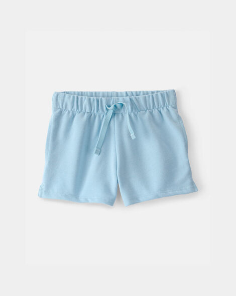 toddler girl french terry shorts - blue