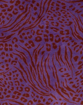 Toddler 2-Piece Leopard Loose Fit Fuzzy PJs, 