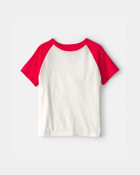 kids colorblock t-shirt - red/white