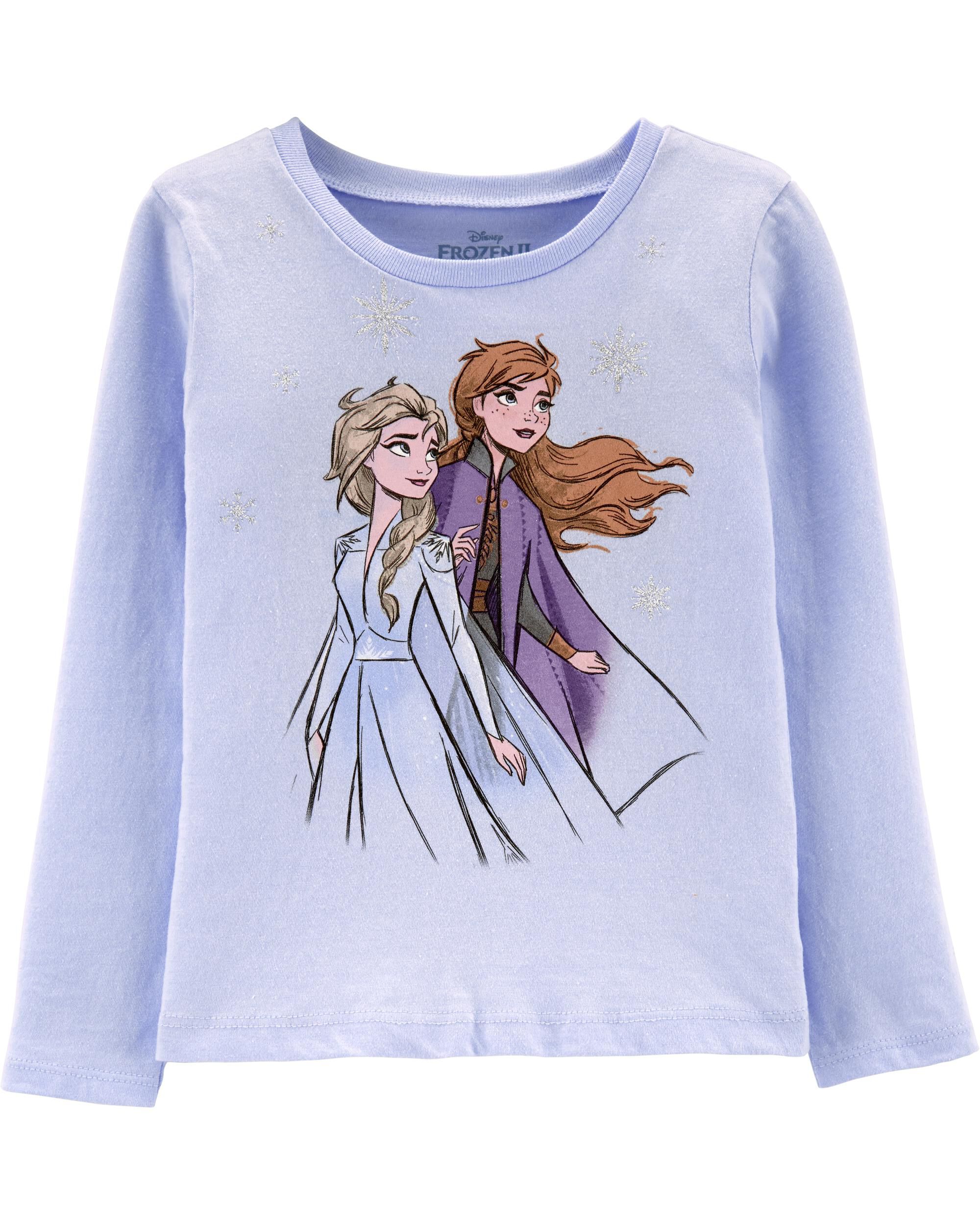 PCLOUD Frozen Childrens Solid Color Casual Long Sleeve T-Shirt
