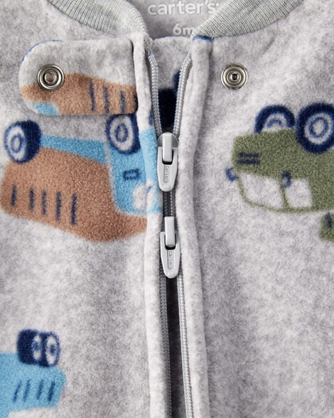 Baby Boy Dinosaur Loose Fit Long-Sleeve Sleep & Play - Cream