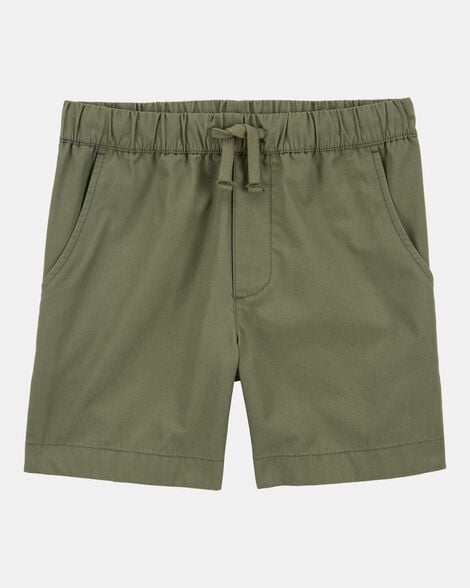 boys pull-on poplin shorts - olive