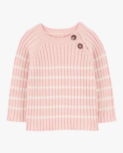  Product image 1 of Baby Striped Ribbed Sweater Knit Top