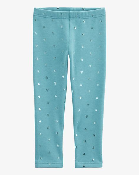 Product image 3 of Toddler Shiny Heart Cozy Fleece Leggings