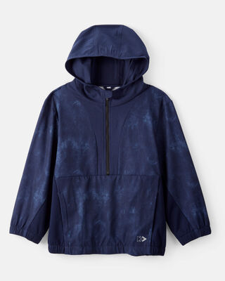 Kid Solid Windbreaker Jacket - Navy