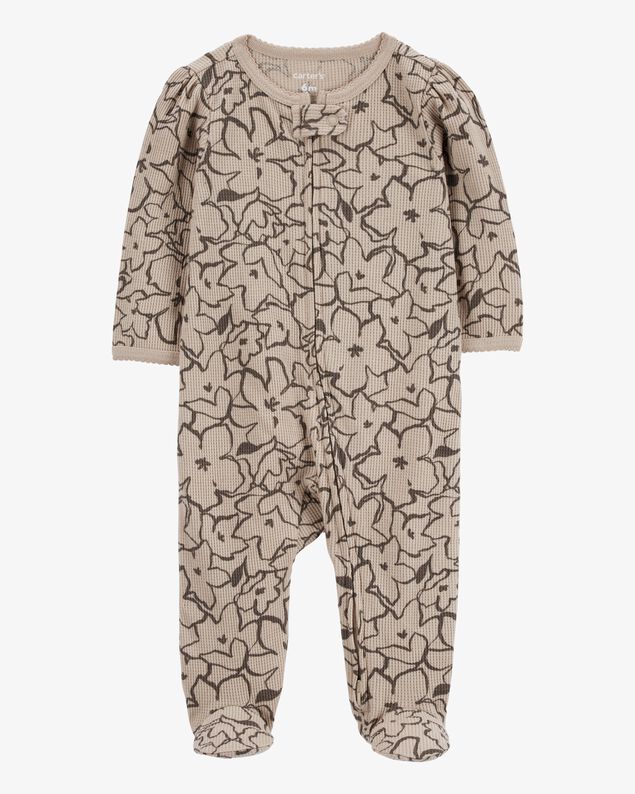 Product image 1 of Baby Floral 2-Way Waffle Knit Sleep & Play Pajamas