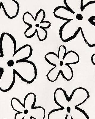 Product image 2 of Toddler 2-Piece Floral Top & Pant Set - White/Black