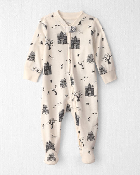 Baby Organic Cotton Sleep & Play Pajamas in Spooky Village