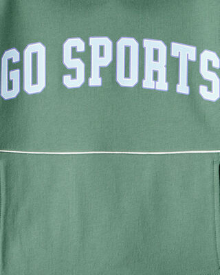 Product image 2 of Girls Go Sports Cotton Long-Sleeve Hoodie - Green