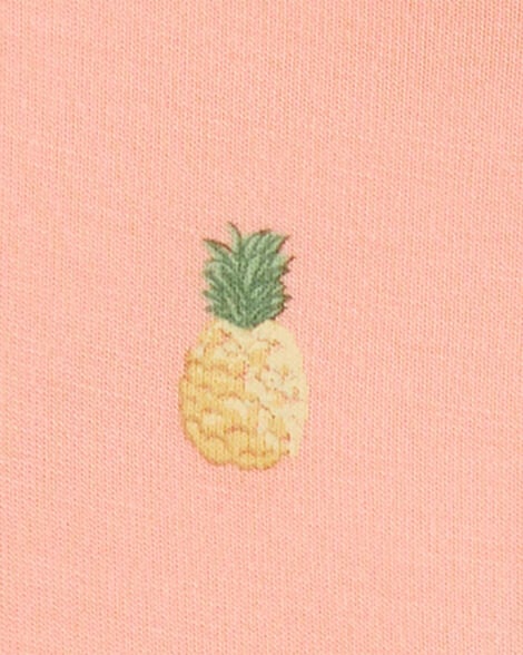  Product image 3 of Baby Pineapple Print PurelySoft Footless 1-Piece Pajamas - Coral