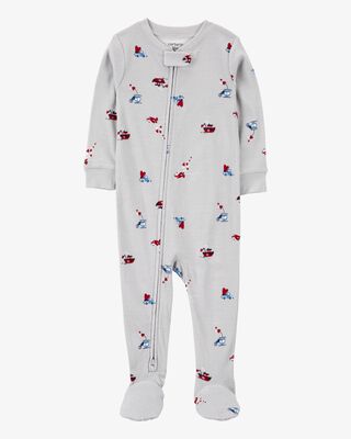 Product image 1 of Toddler Heart Print Valentine's Day Cotton 1-Piece Pajamas