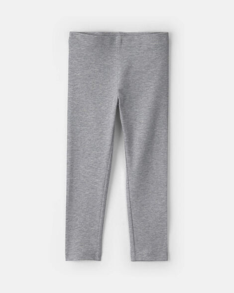 toddler girl pull-on stretch leggings - grey