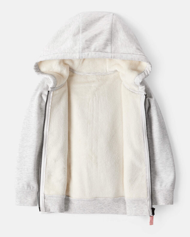 Product image 2 of Toddler Girl Long-Sleeve Hooded Zip-Up Jacket - Grey