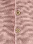 Rose - Baby Organic Signature Stitch Cardigan in Rose, Selected