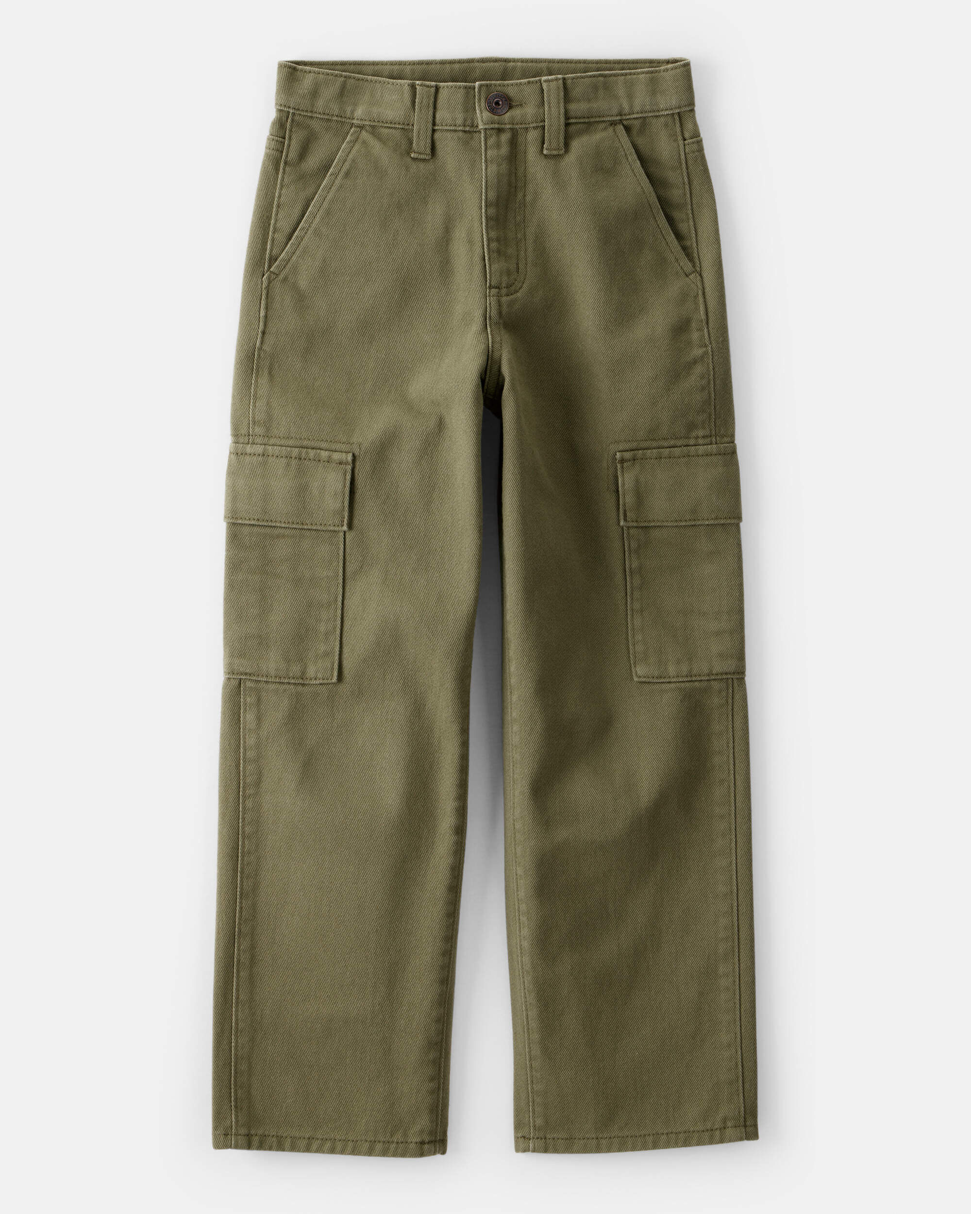 Boys Cotton Fashion Cargo Pants - Green