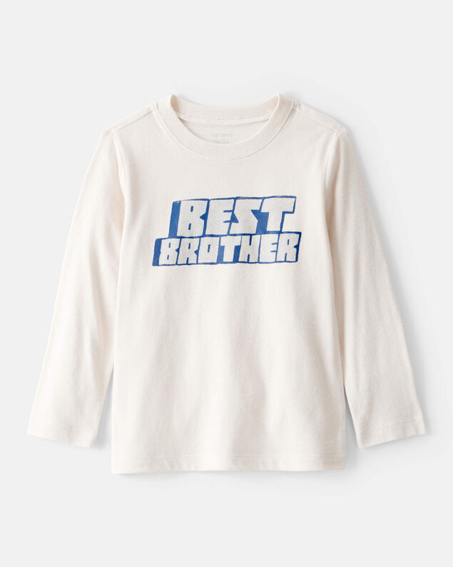 Product image 1 of Toddler Boy Best Brother Long-Sleeve Graphic Tee - White