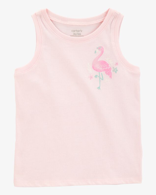 Product image 1 of Toddler Flamingo Muscle Tank - Pink