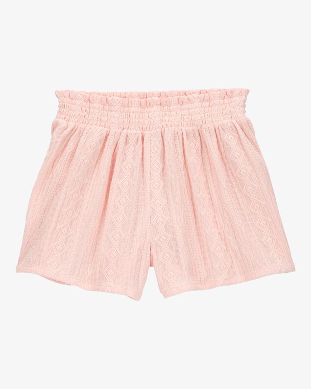 Product image 1 of Kid Pull-On Smocked Shorts - Pink