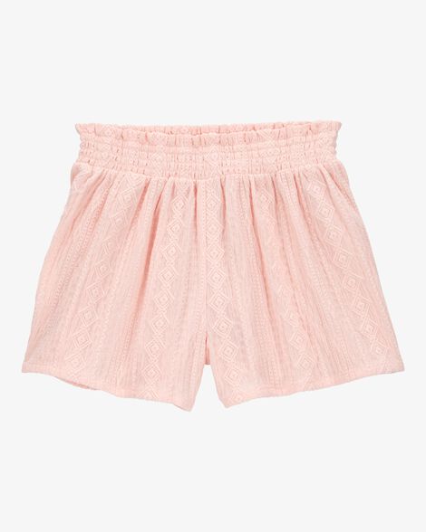Product image 1 of Kid Pull-On Smocked Shorts - Pink