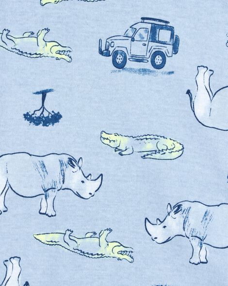 Baby 4-Piece Dinosaur Cotton Pajamas