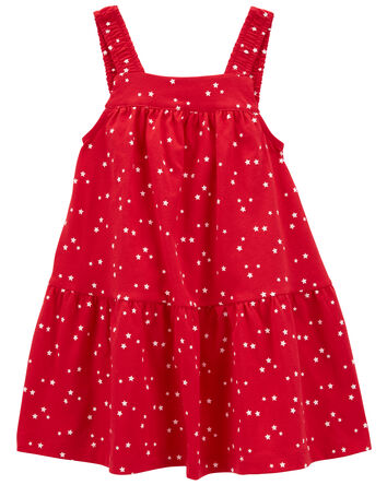 Toddler Star Print Midi Dress