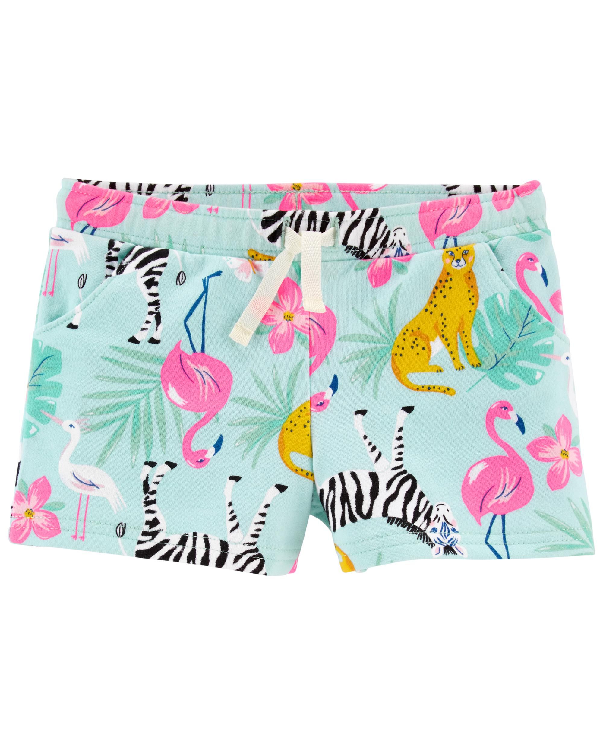 *CLEARANCE* Tropical Pull-On Shorts