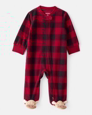 Baby Bunny Striped Long-Sleeve Wearable Blanket - Pink