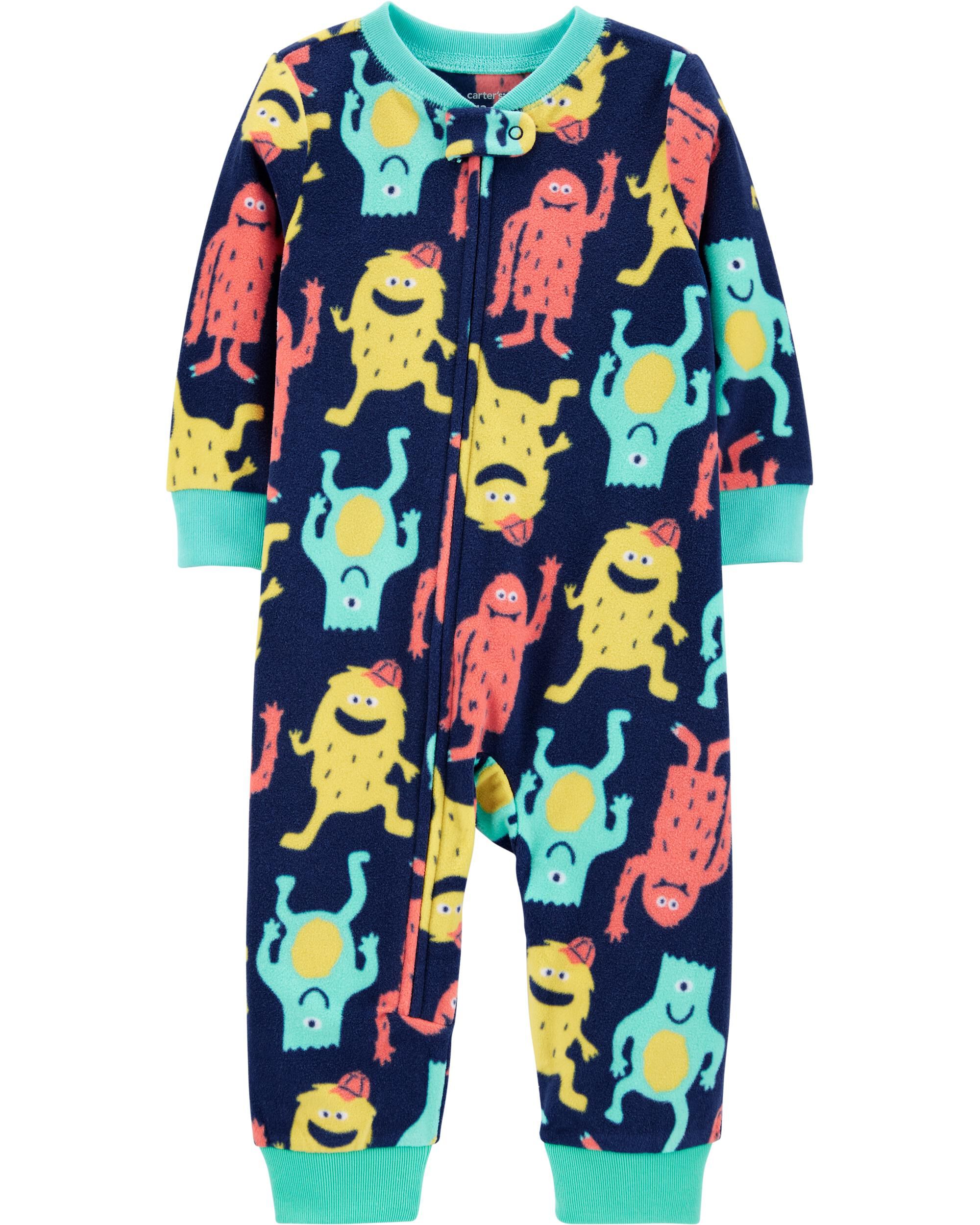 carters footless fleece pajamas