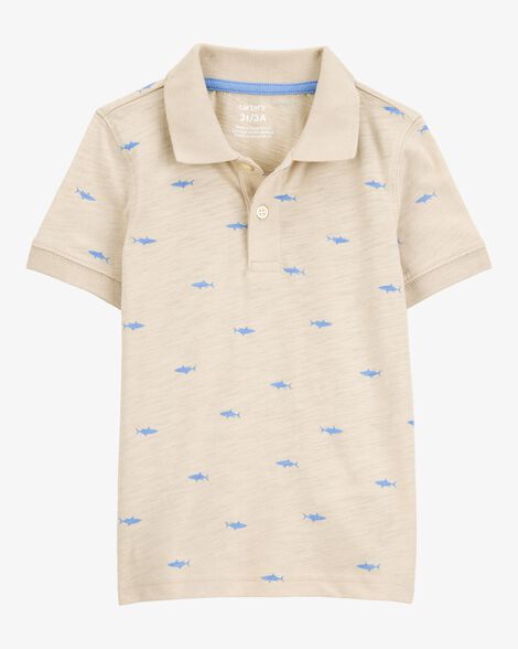  Product image 1 of Toddler Shark Polo Shirt - Khaki