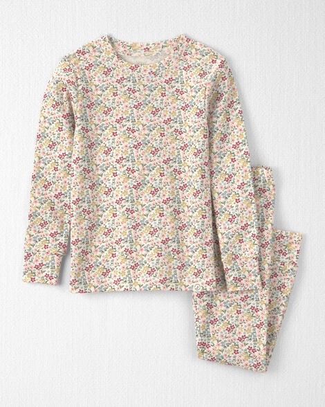 Toddler Girl 2-Piece Organic Cotton Pajamas in Floral