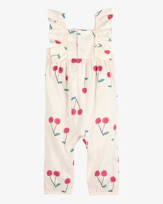 Product image 2 of Baby Cherry Flutter Sleeves Jumpsuit-Ivory
