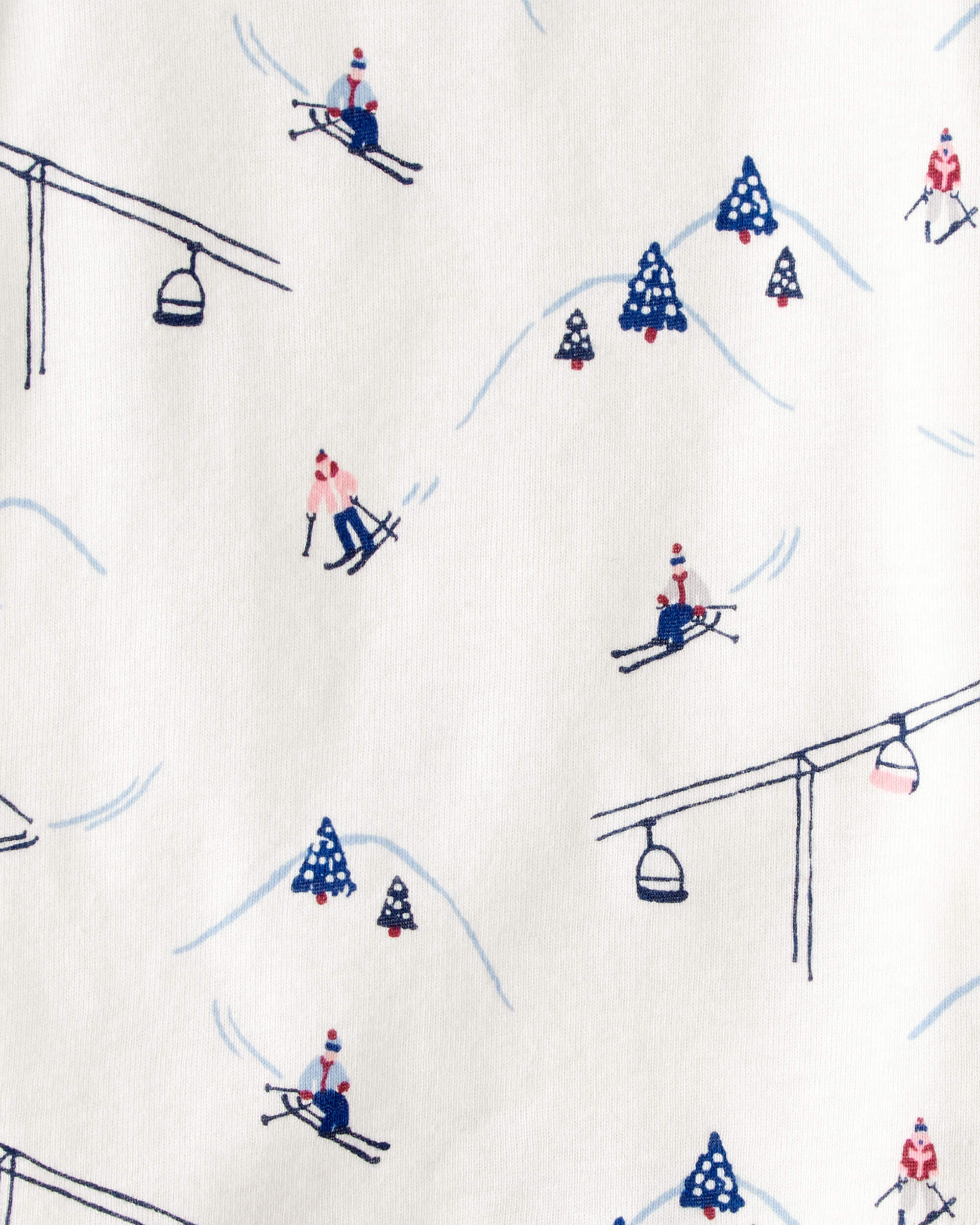 Baby Organic Cotton Pajamas in Snowy Slopes Print