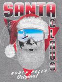 Grey - Kid Santa Clause Graphic Tee, Selected
