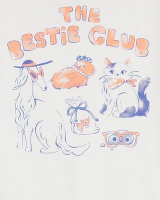 Product image 2 of Toddler Besties Short-Sleeve Graphic Tee - Ivory