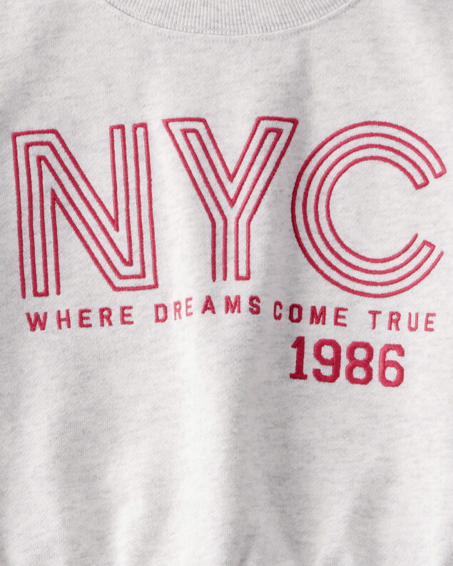 Product image 2 of Kid Oversized New York City Graphic Sweatshirt - Grey