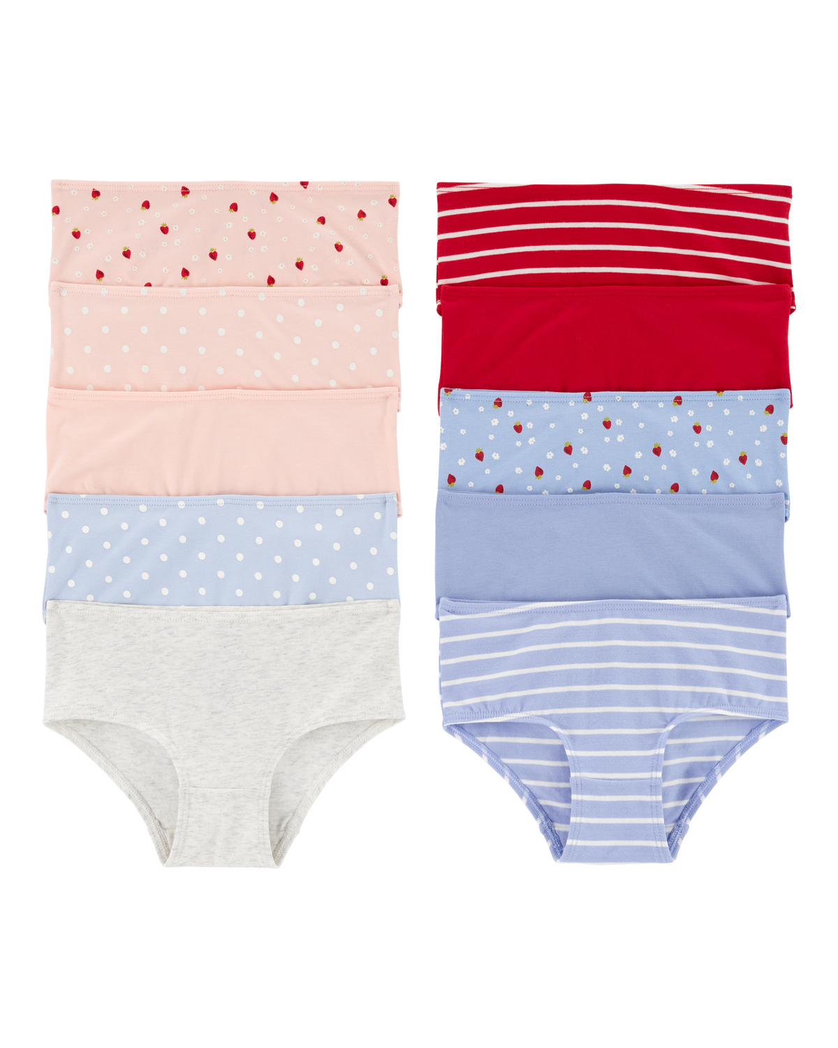 Kid 10-Pack Strawberry Brief Stretch Cotton Undies Kid 10-Pack Strawberry Brief Stretch Cotton Undies