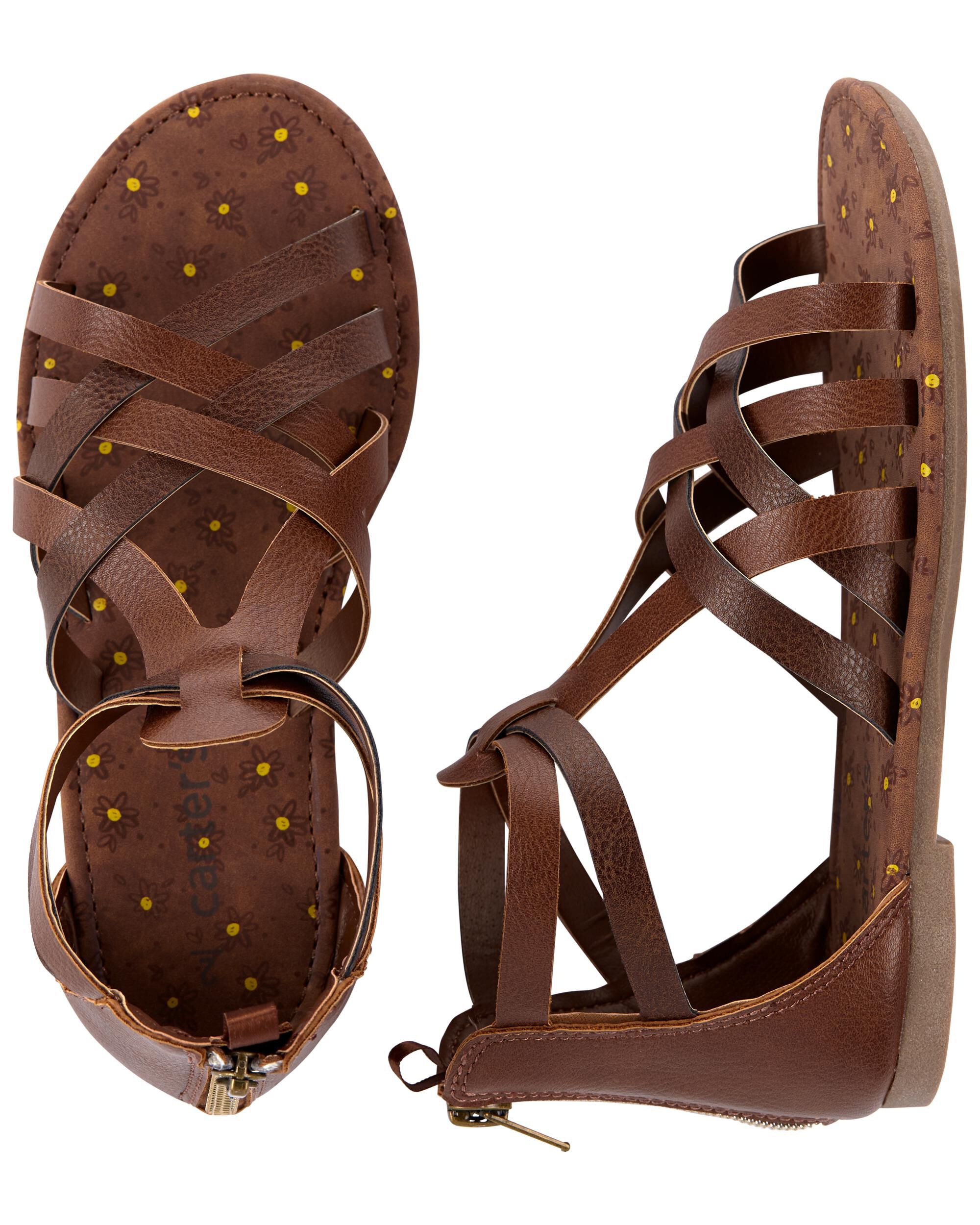 glitter double strap sandals