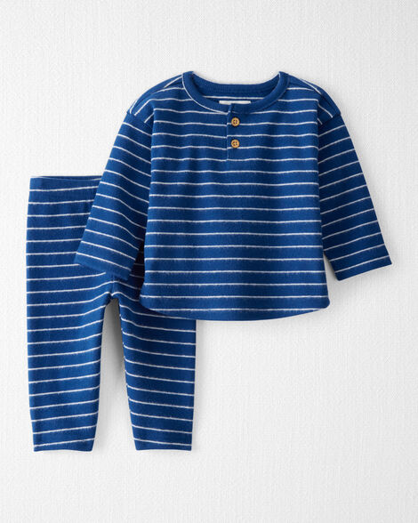 Baby Boy 2-Piece Organic Cotton Striped Set