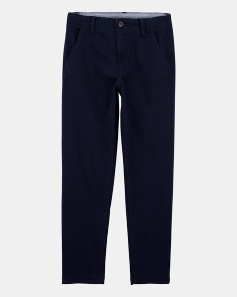 Kid Slim Tapered Chino Pants - Navy