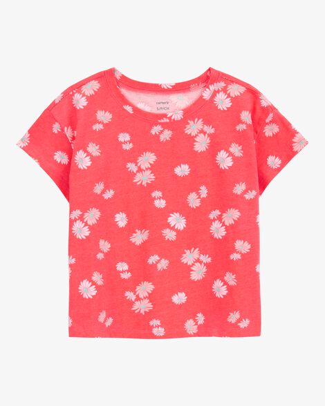 Product image 1 of Kid Floral Short-Sleeve Tee - Orange
